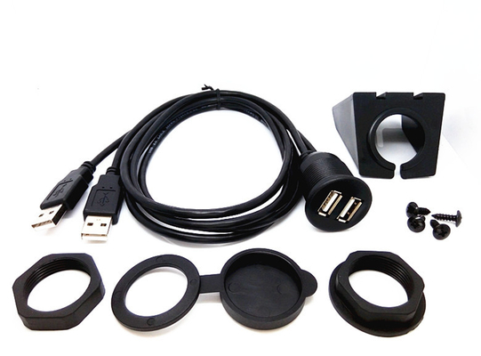 China Date Transfer Car Audio Cable USB Flush Mount Aux Input Custom Length supplier